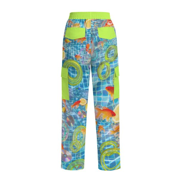 Frutiger Aero Water Ring Toss Game Cargo Pants — Ohime Mall