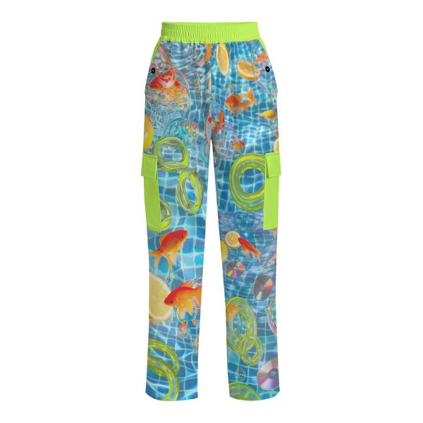 Frutiger Aero Water Ring Toss Game Cargo Pants — Ohime Mall