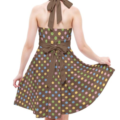 Polka Dot Nostalgic Retro Style Dress — Ohime Mall