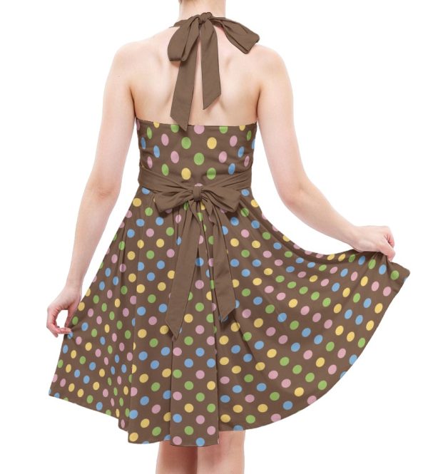 Polka Dot Nostalgic Retro Style Dress — Ohime Mall