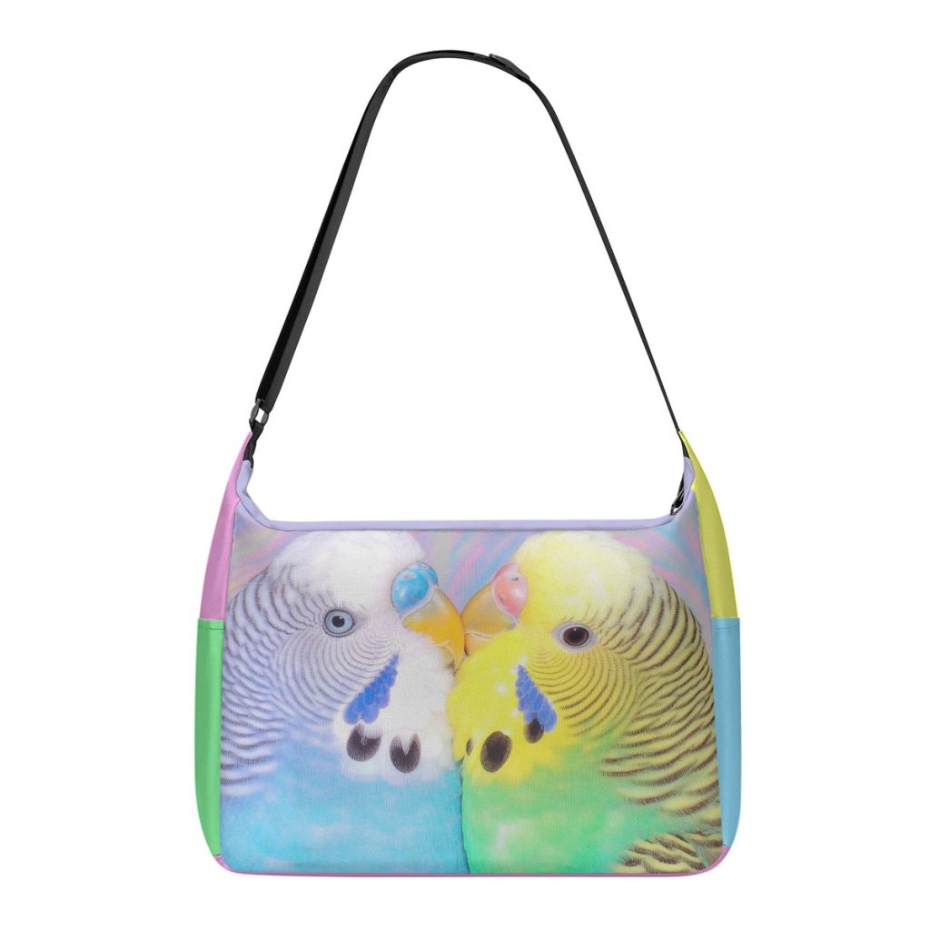 Kawaii Pastel Cute Budgie Y2K Messenger Bag — Ohime Mall