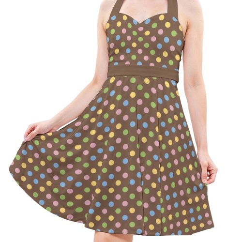 Polka Dot Nostalgic Retro Style Dress
