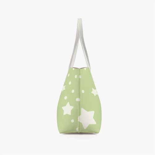 Star Print Pastel Green Tote Bag — Ohime Mall