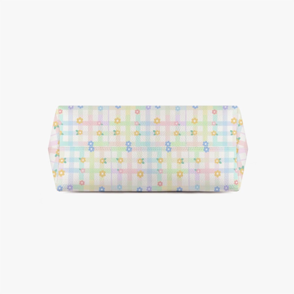 Pastel core Gingham Spring Flower Tote Bag — Ohime Mall