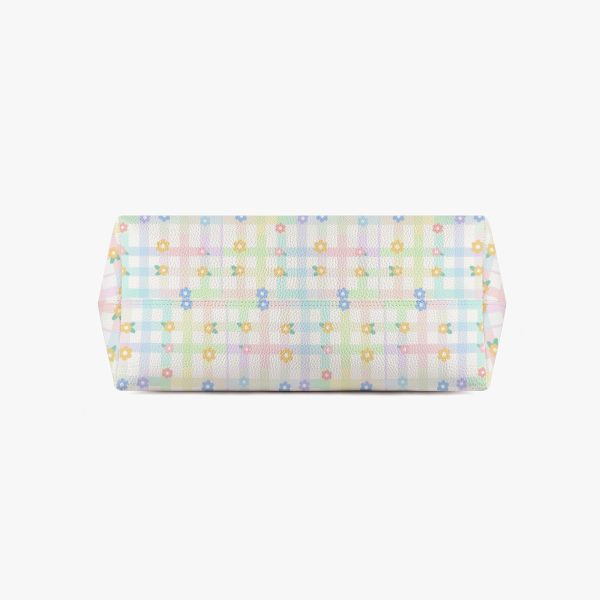 Pastel core Gingham Spring Flower Tote Bag — Ohime Mall