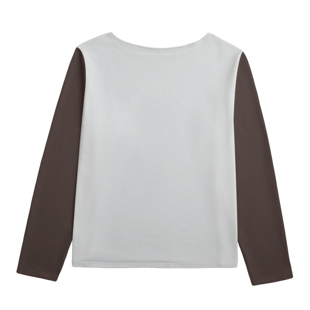 Snow Sakura Blooms Cotton Long Sleeve shirt — Ohime Mall
