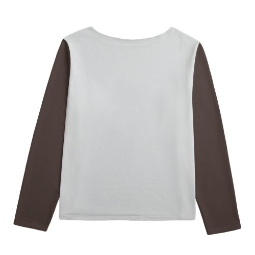 Snow Sakura Blooms Cotton Long Sleeve shirt — Ohime Mall