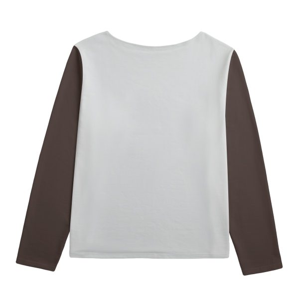 Snow Sakura Blooms Cotton Long Sleeve shirt — Ohime Mall