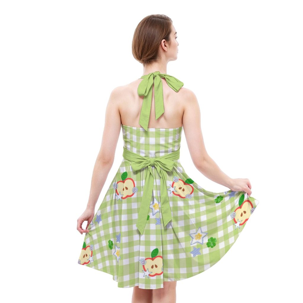 Apple Core Green Gingham Halter Heisei 2000s Nostalgia Dress — Ohime Mall