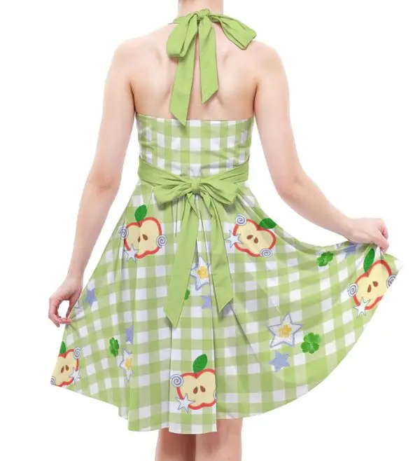 Apple Core Green Gingham Halter Heisei 2000s Nostalgia Dress — Ohime Mall