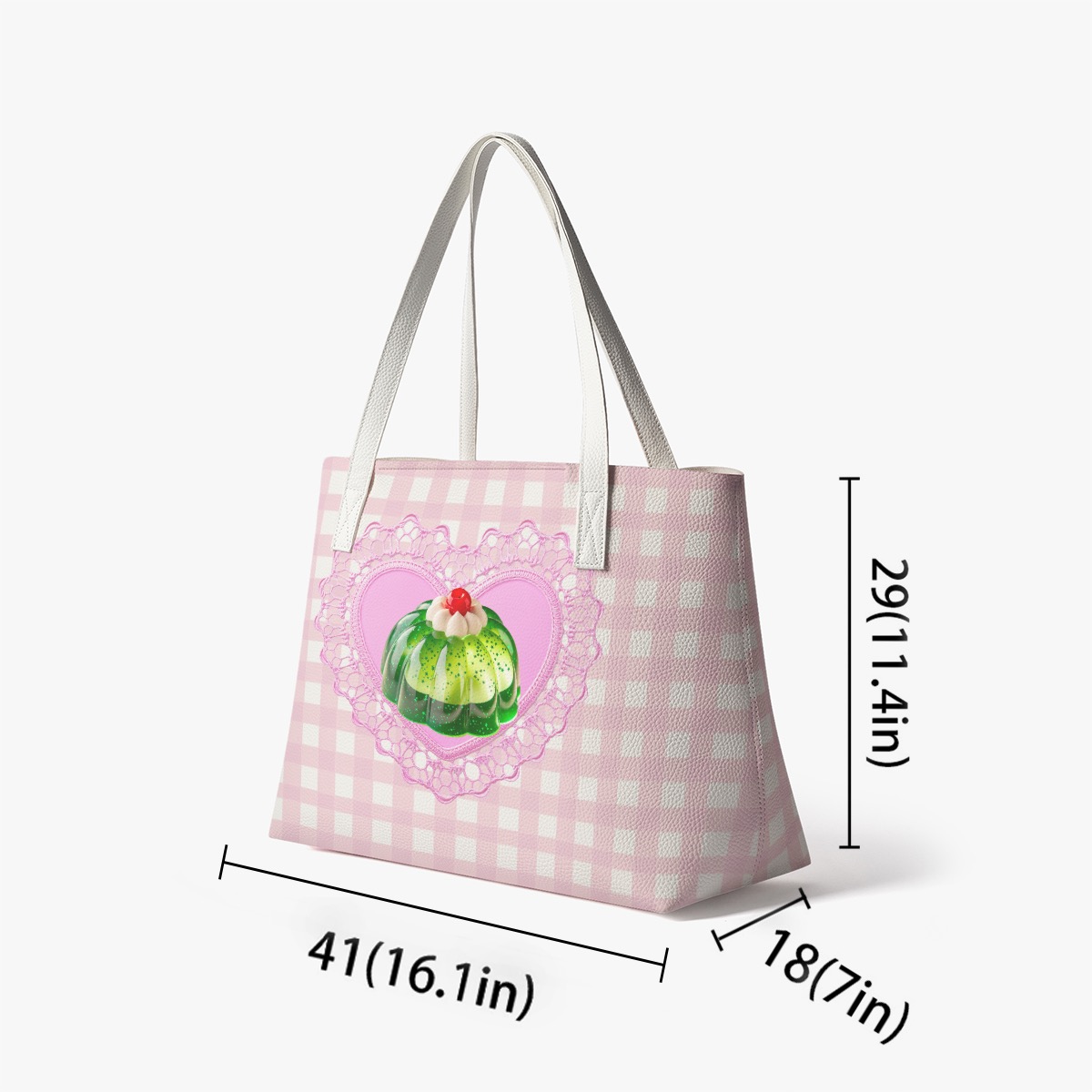 Coquette Pink Gingham Pastel Core Tote Bag - Image 6