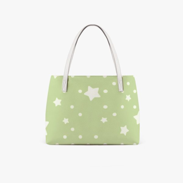 Star Print Pastel Green Tote Bag — Ohime Mall
