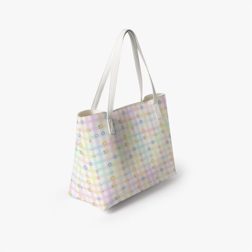 Pastel core Gingham Spring Flower Tote Bag — Ohime Mall