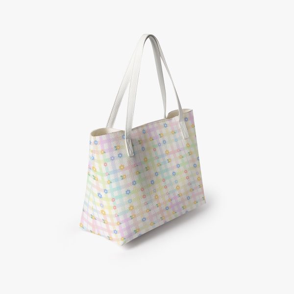 Pastel core Gingham Spring Flower Tote Bag — Ohime Mall
