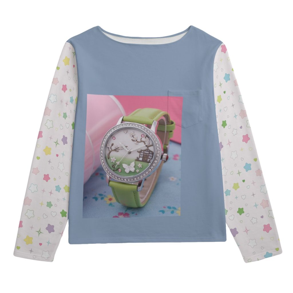 Heisei Retro Pastel Core Soft Girl Collage Sweatshirt — Ohime Mall