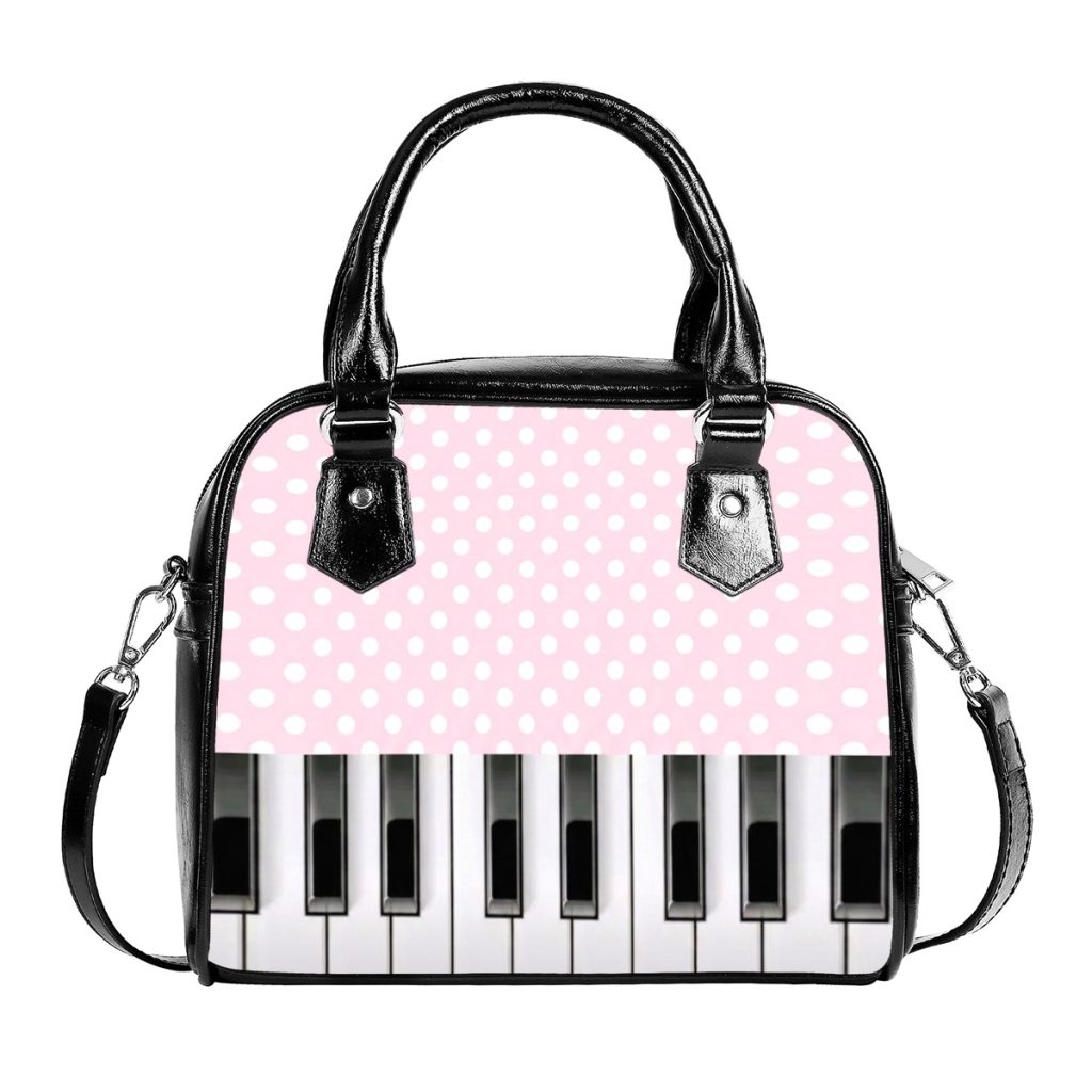Frutiger Metro Bag Y2K Crossbody Pink Polka Dot Purse Heisei Josei Piano Key Board