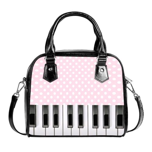 Frutiger Metro Bag Y2K Crossbody Pink Polka Dot Purse Heisei Josei Piano Key Board - Image 2