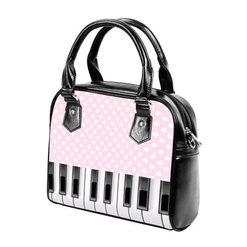 Frutiger Metro Bag Y2K Crossbody Pink Polka Dot Purse Heisei Josei Piano Key Board - Image 3