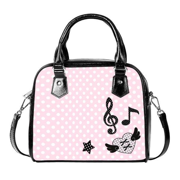 Frutiger Metro Bag Y2K Crossbody Pink Polka Dot Purse Heisei Josei Piano Key Board