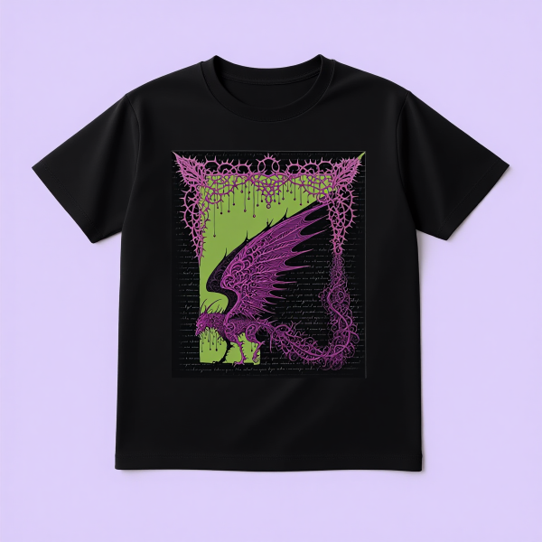 Castlecore Gothic Fantasy Doom Metal Shirt Medieval Theme Dragon Tee Witchy  RPG Magical Tee Retro Aesthetic T-Shirt