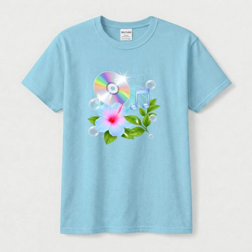 Frutiger Aero Shirt Hibiscus Tee Webcore CD Player T-Shir Cyber Y2K Streetwear 2000s Nostalgia - Image 12