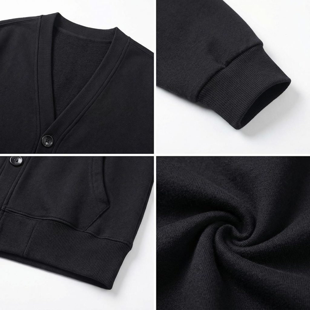 Embroidered Black and White Cardigan School Clothing Y2K Acubi Cute Sweater Dark Academia