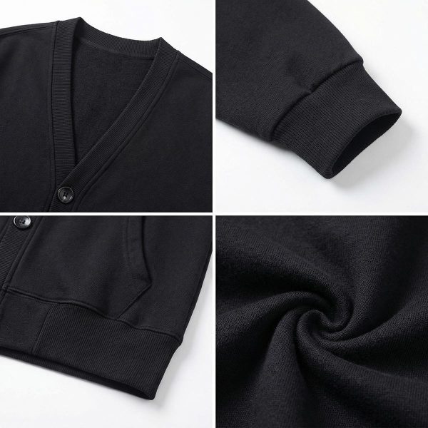 Embroidered Black and White Cardigan School Clothing Y2K Acubi Cute Sweater Dark Academia