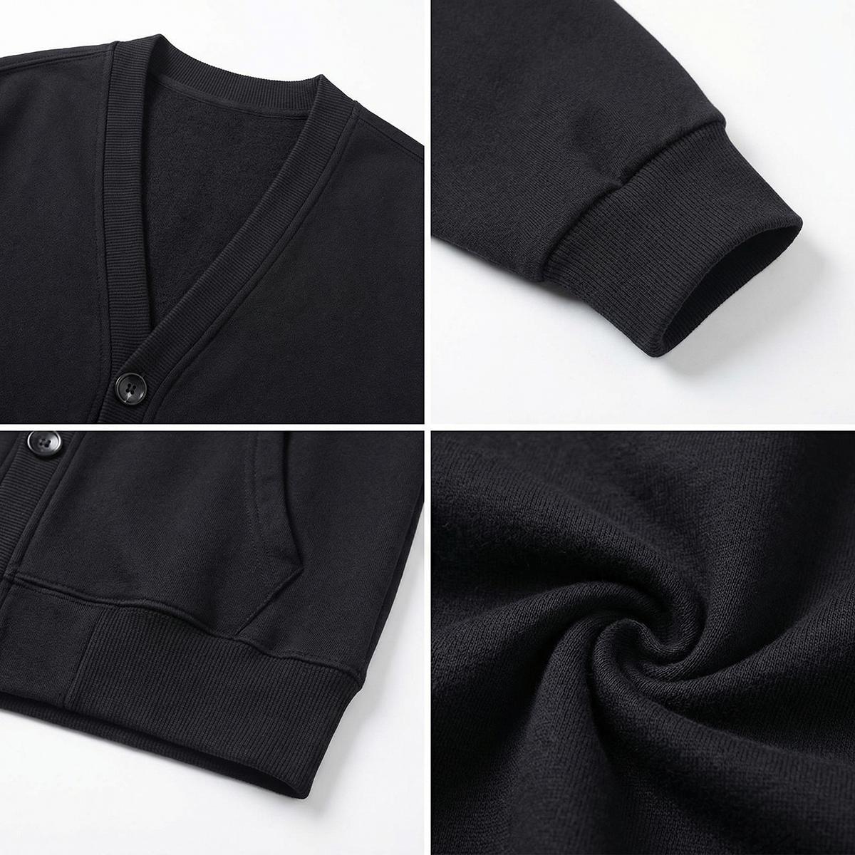 Embroidered Black and White Cardigan School Clothing Y2K Acubi Cute Sweater Dark Academia - Image 5
